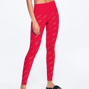 Victoria secret ultimate legging red with gold New